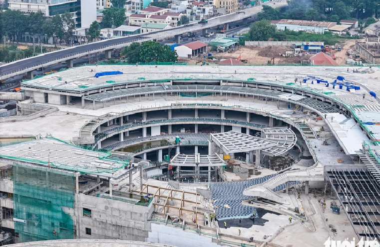 Contractors have accelerated many items of the T3 terminal project. Photo: Chau Tuan / Tuoi Tre