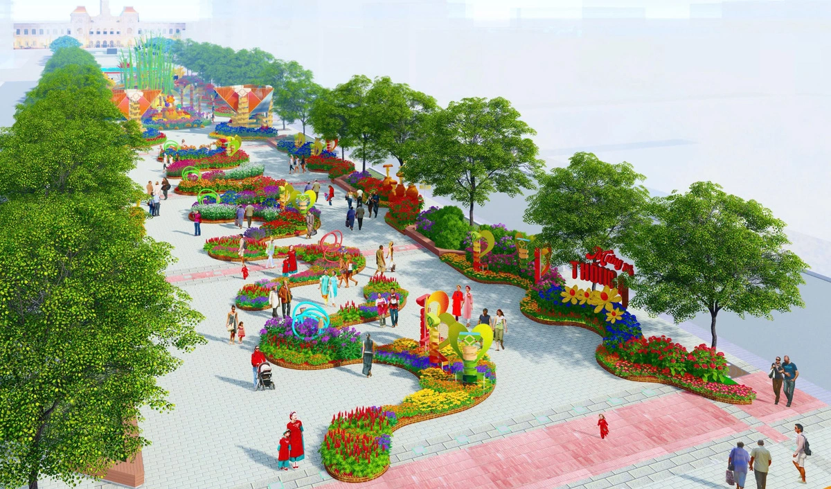 This year’s Nguyen Hue Flower Street in Ho Chi Minh City will feature some 90 snake mascots with various shapes and emotions, mainly placed behind the welcome gate.