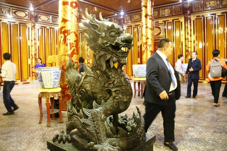 The dragon statue, which dates to 1842 under the reign of King Thieu Tri, has been recognized as a national treasure of Vietnam. Photo: Nhat Linh / Tuoi Tre