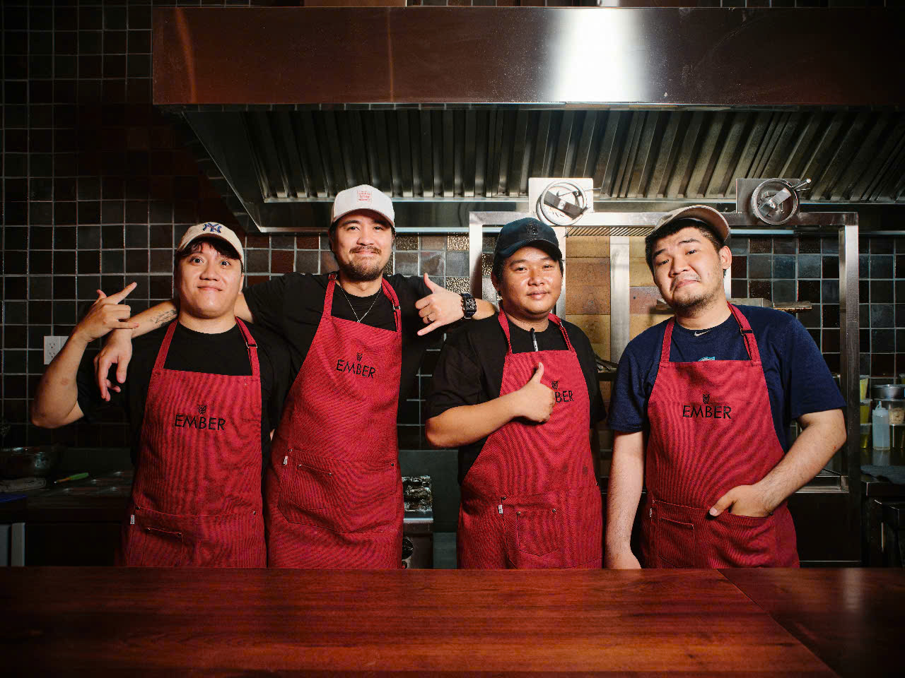 Cyrus Nguyen (L, 2nd) and his associates