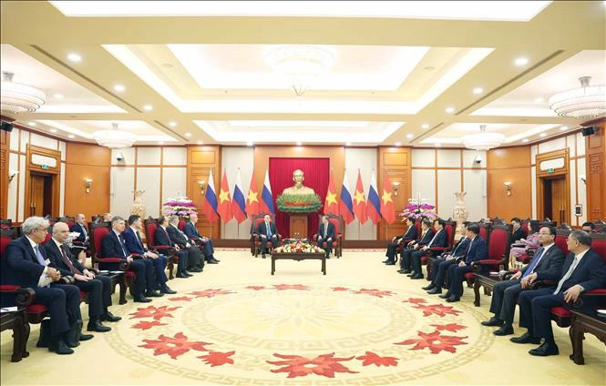 Party General Secretary of Vietnam To Lam and Russian Prime Minister Mishustin agreed on key strategies to deepen the Vietnam-Russia comprehensive strategic partnership. Photo: Vietnam News Agency