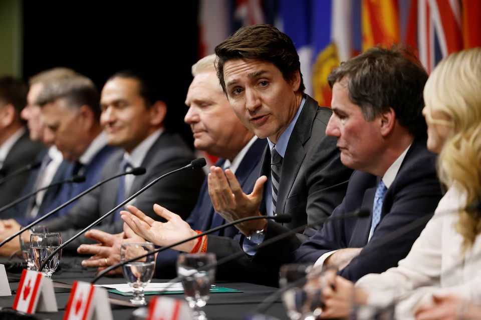 Canada's Prime Minister Justin Trudeau speaks during a press conference following a meeting of provincial and territorial leaders in Ottawa, Ontario, Canada January 15, 2025. Photo: Reuters