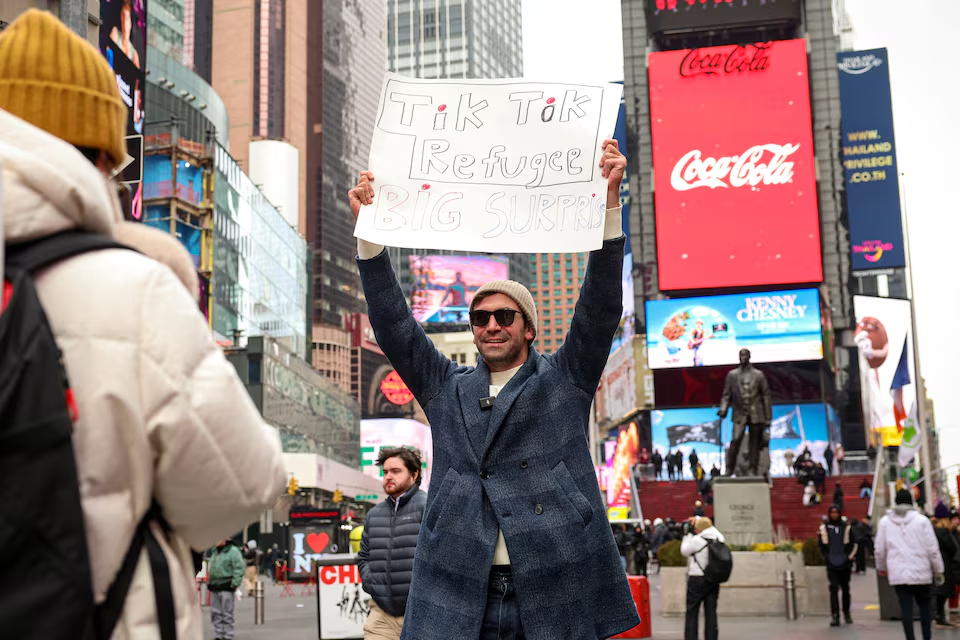 Times Square in New York City, January 16, 2025. Photo: Reuters