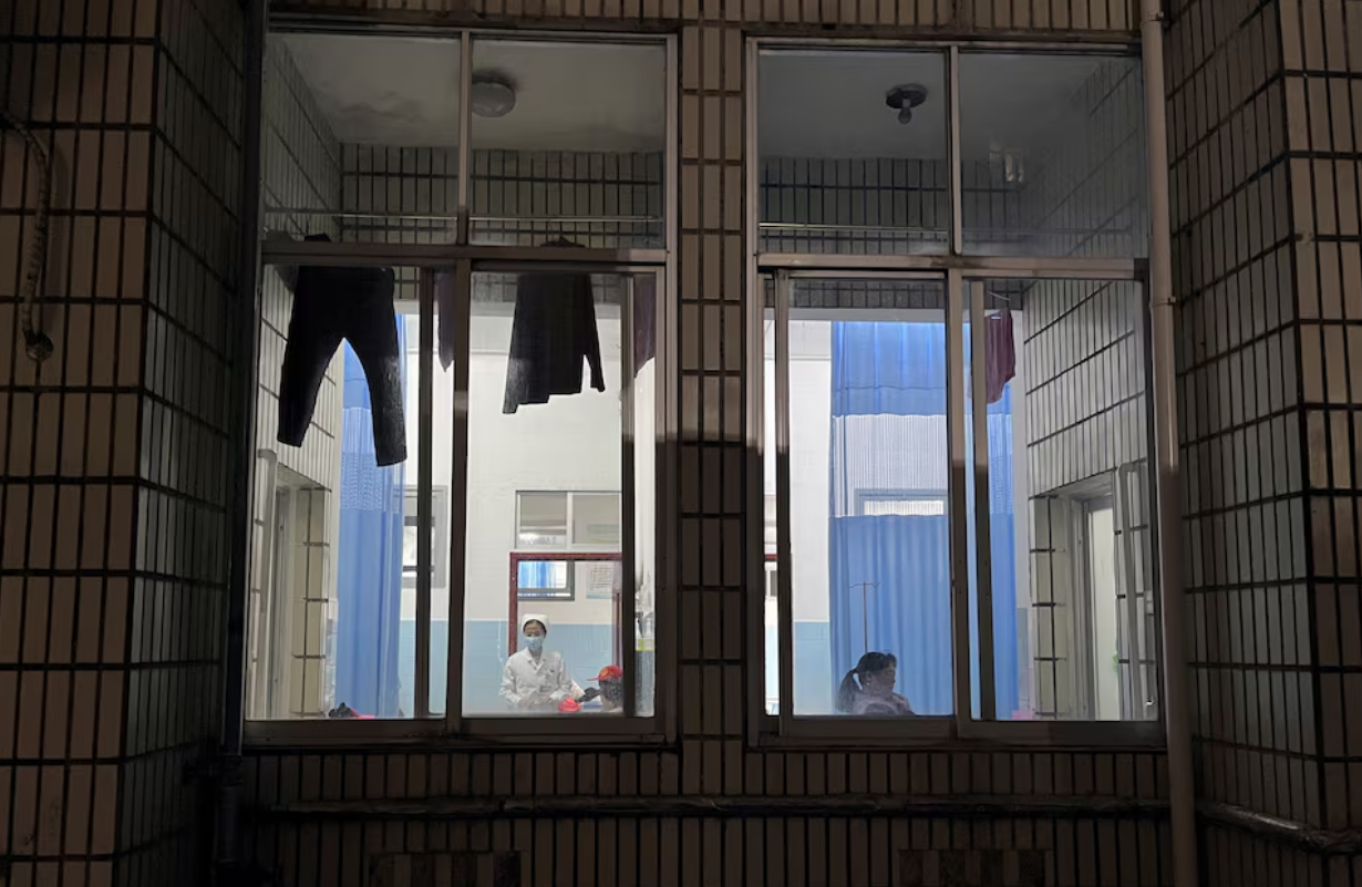 A view of hospital rooms as seen from the exterior, in Duan Yao autonomous county in Guangxi region, China January 9, 2025. Photo: Reuters