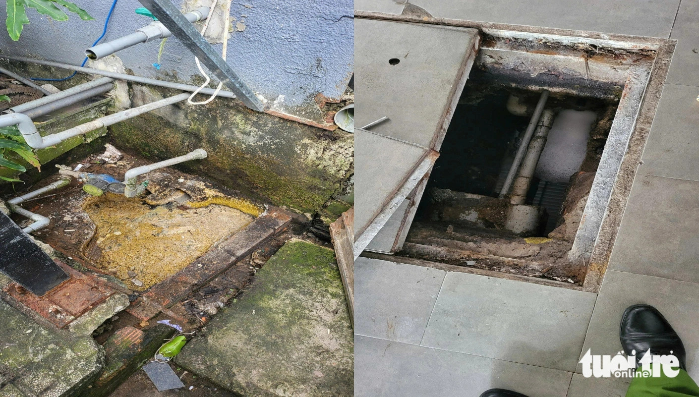 A discharge pipe from one of the restaurants releasing untreated wastewater into the environment in Kien Giang Province, southern Vietnam. Photo: Hoang Do