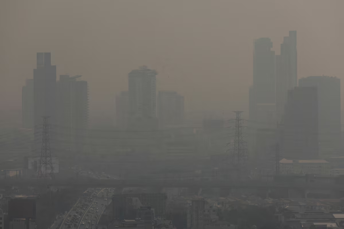 A view of the city amid air pollution in Bangkok, Thailand, January 24, 2025. Photo: Reuters