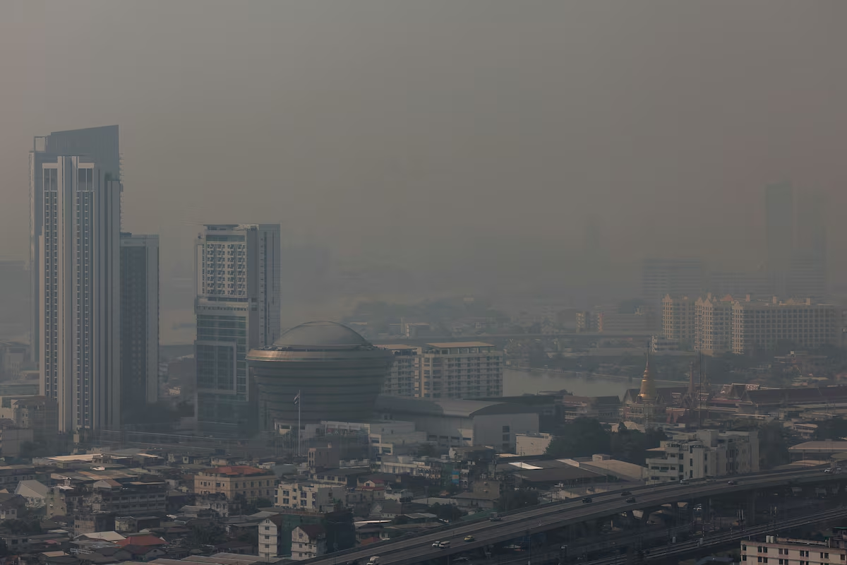 A view of the city amid air pollution in Bangkok, Thailand, January 24, 2025. Photo: Reuters