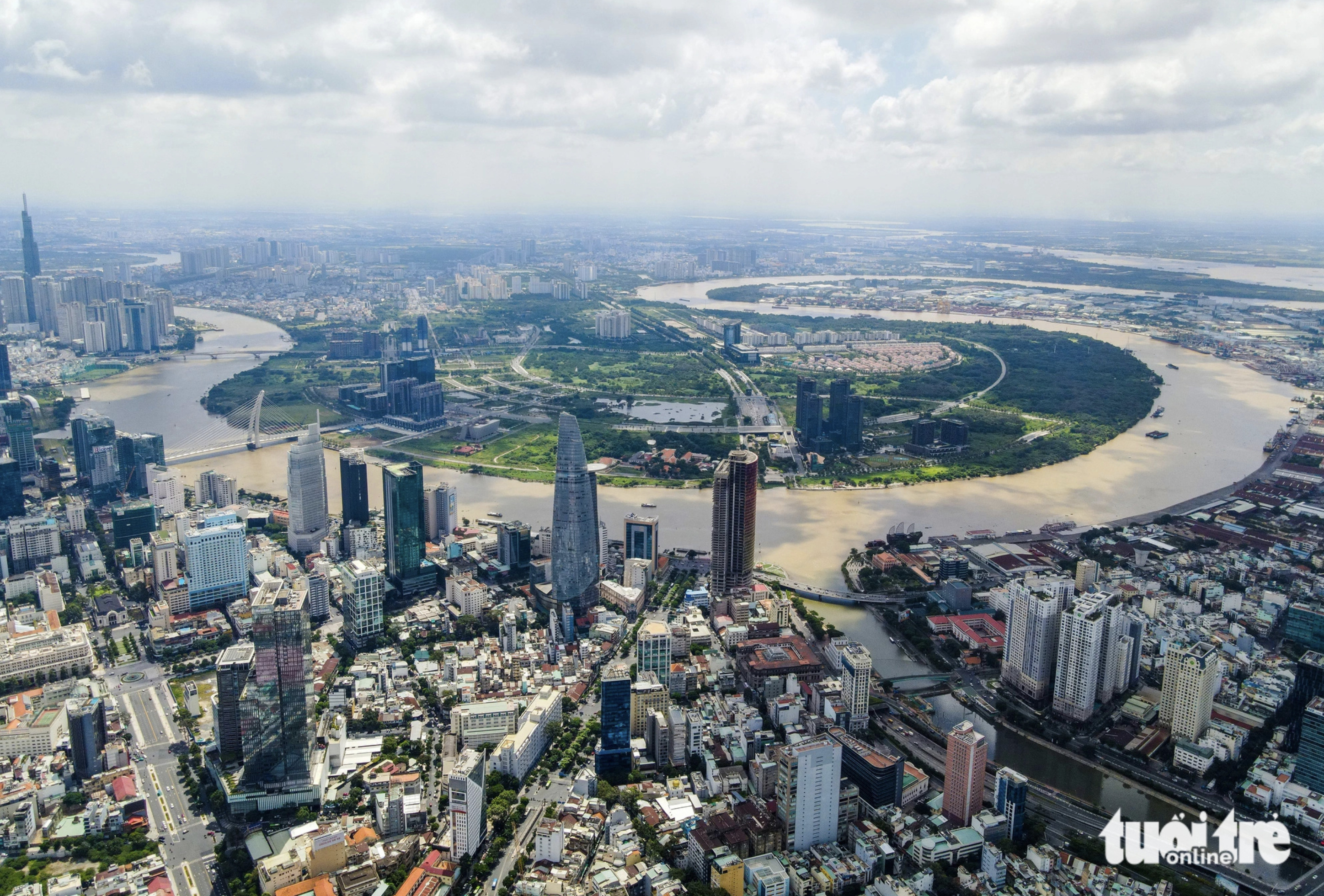 The two banks of the Saigon River in Ho Chi Minh City pictured over a year ago.