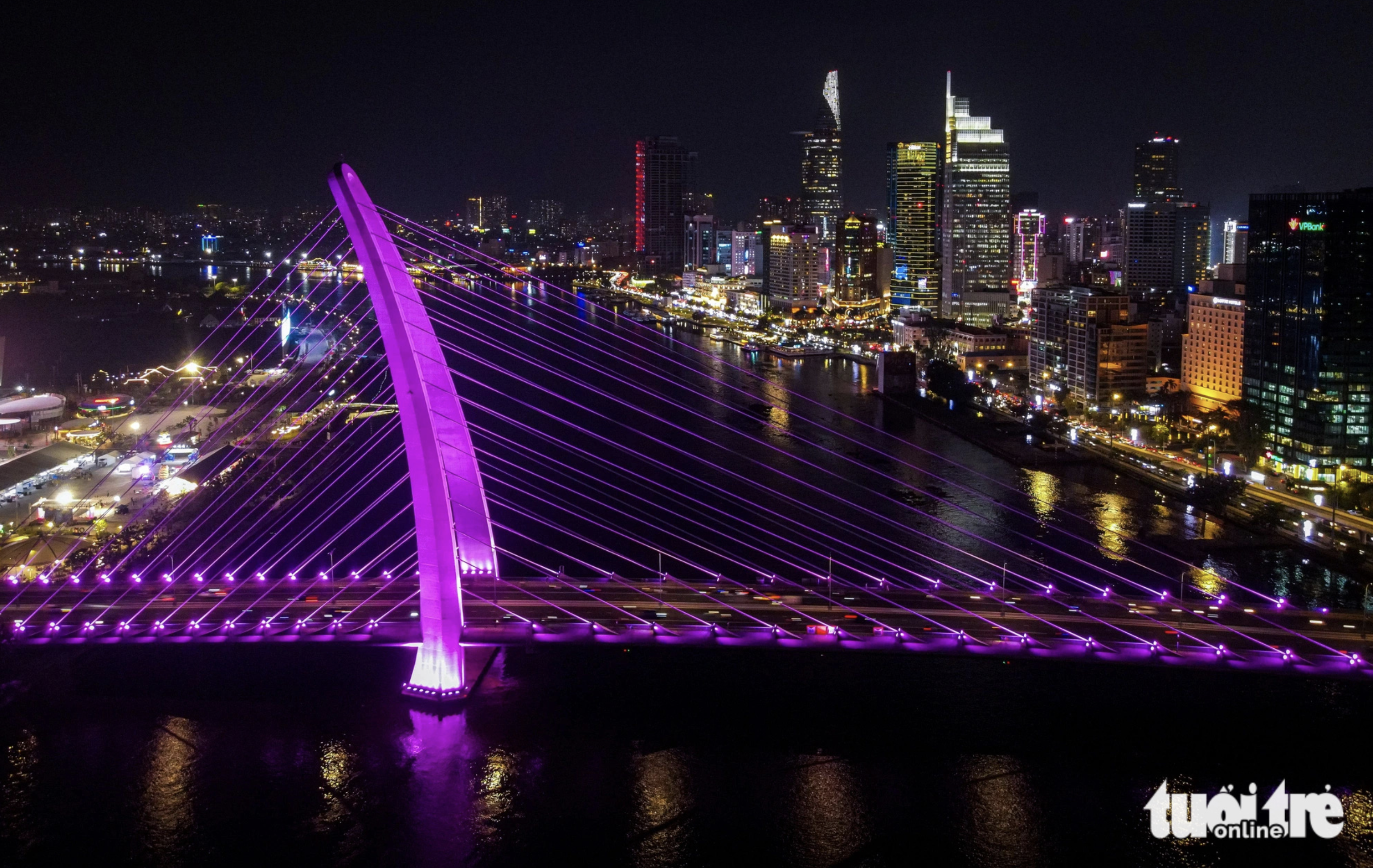 Ba Son Bridge serves as a link between the two banks of the Saigon River in Ho Chi Minh City.