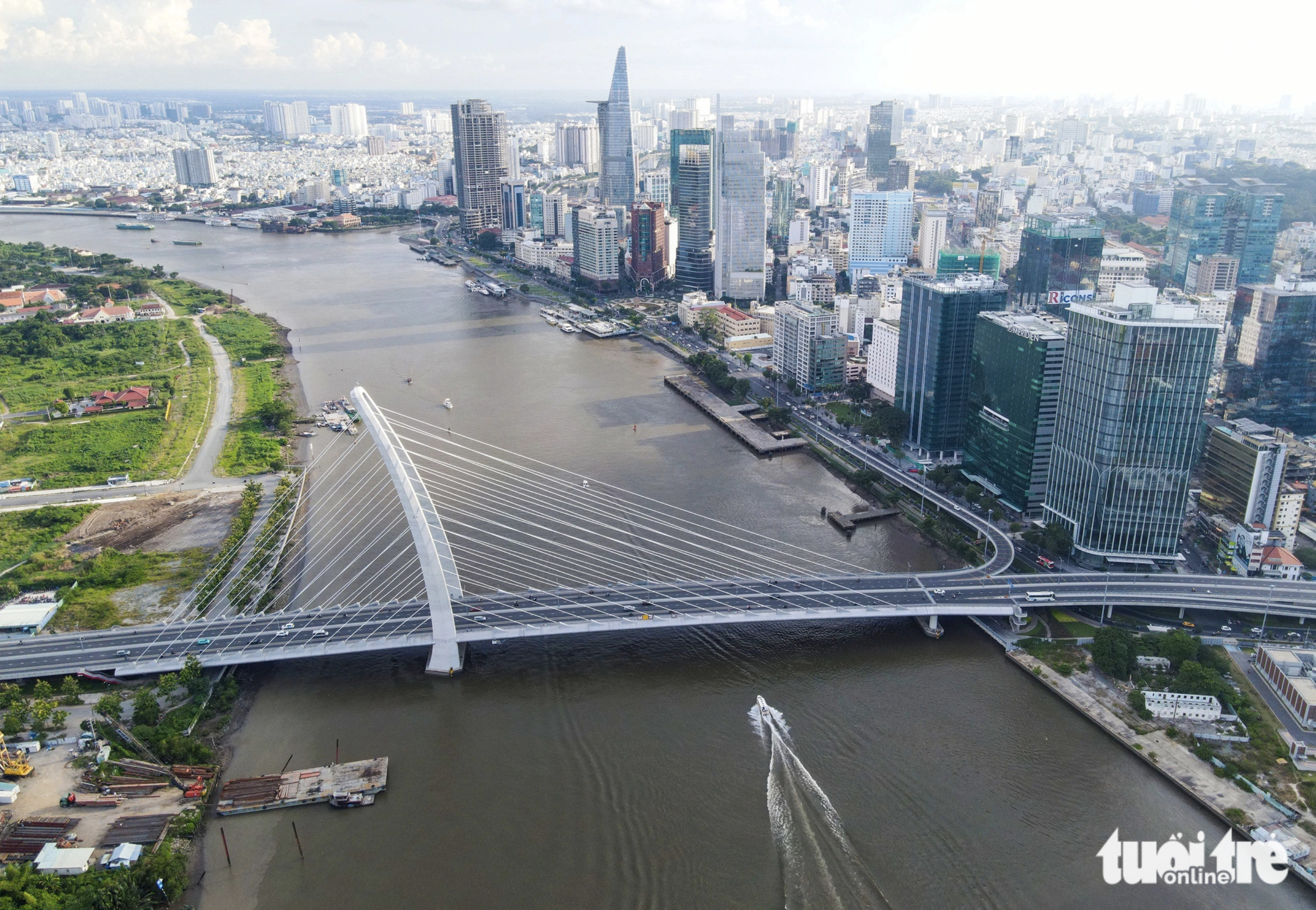 The two banks of the Saigon River in Ho Chi Minh City snapped in August 2023.