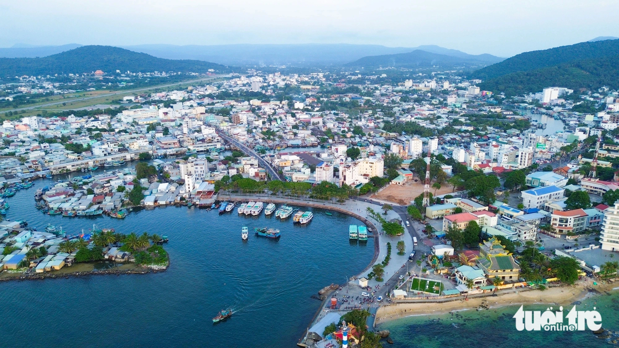 Phu Quoc City, Kien Giang Province, southern Vietnam from above. Photo: Chi Cong / Tuoi Tre