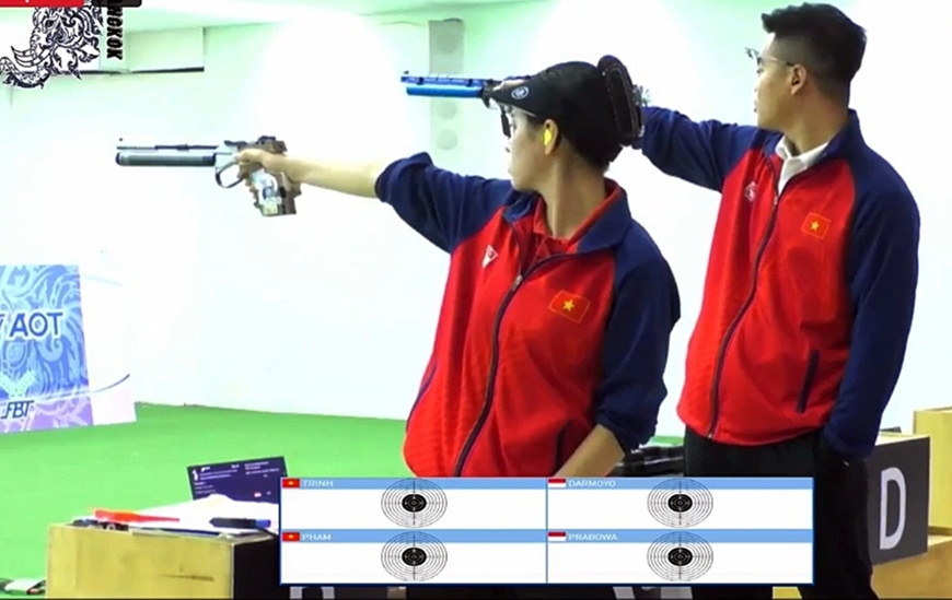 Vietnamese shooting duo wins Asian gold medal for 2nd consecutive time