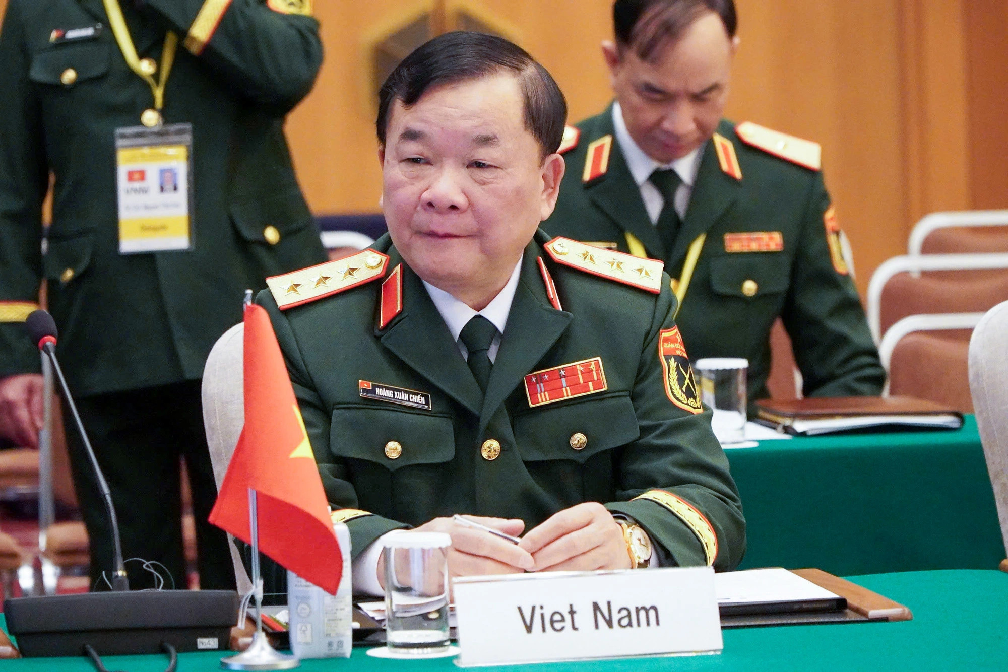 Sr. Lt. Gen. Hoang Xuan Chien, Vietnamese Deputy Minister of National Defense, addresses the 14th Japan-ASEAN Defense Vice-Ministerial Forum held in Fukuoka, Japan, February 11, 2025. Photo: Vietnam’s Ministry of National Defense