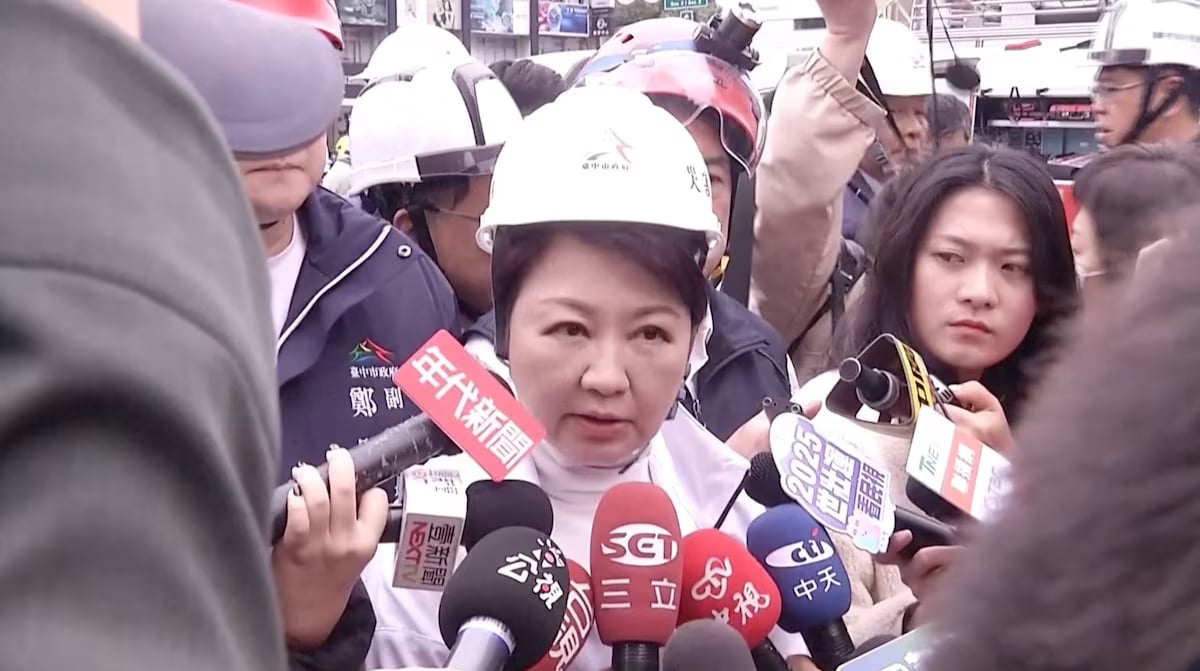 Mayor of Taichung City, Lu Shiow-yen, speaks following a gas explosion at Taichung shopping mall in Taichung, Taiwan, February 13, 2025, in this screen grab obtained from a video. Photo: CTI via Reuters TV