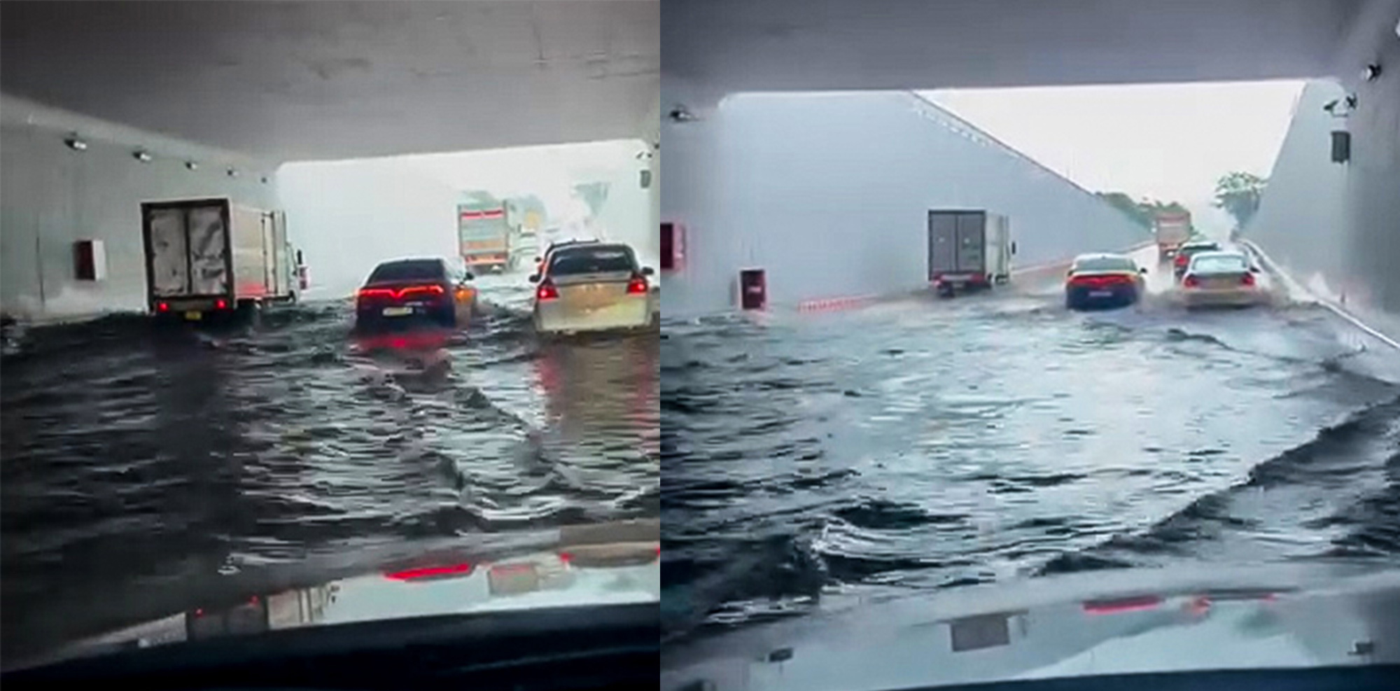 Heavy unseasonal rain floods Ho Chi Minh City underpass