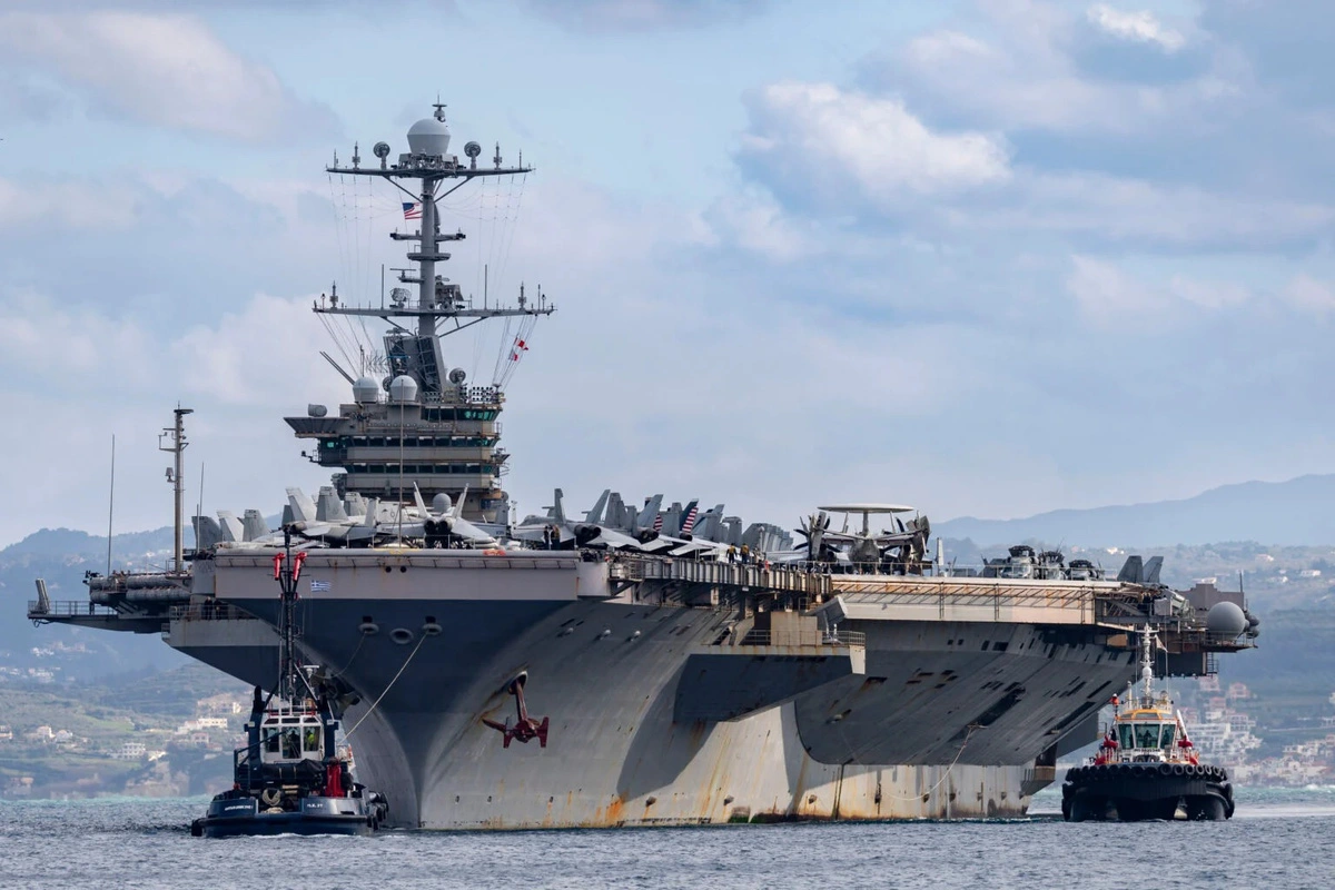 US Navy aircraft carrier collides with vessel near Egypt, in stable condition