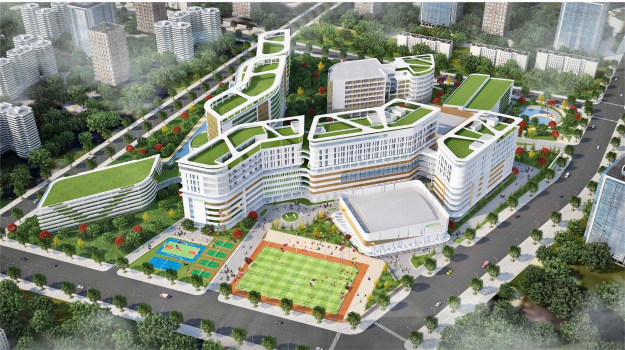 An artist’s impression of the new campus of Pham Ngoc Thach University of Medicine at the Tan Kien specialized medical complex in Binh Chanh District, Ho Chi Minh City. Photo: Supplied