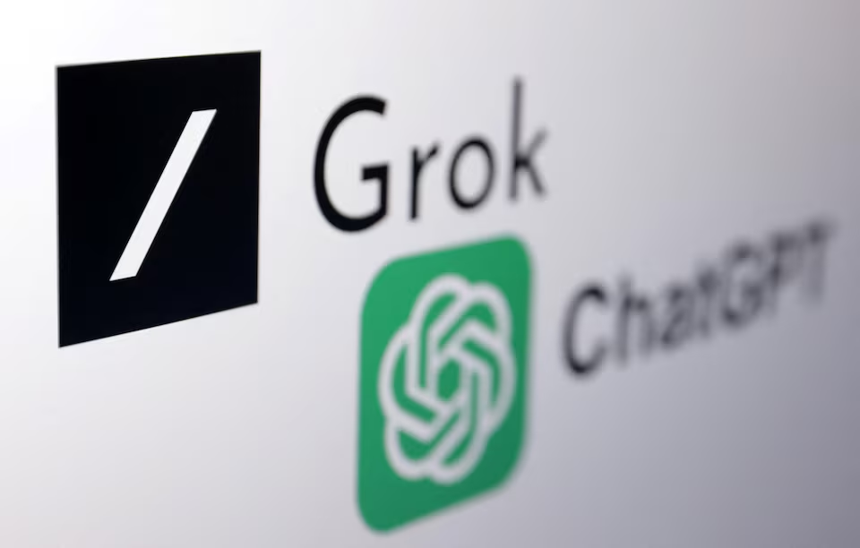 xAI Grok chatbot and ChatGPT logos are seen in this illustration taken, March 11, 2024. Photo: Reuters