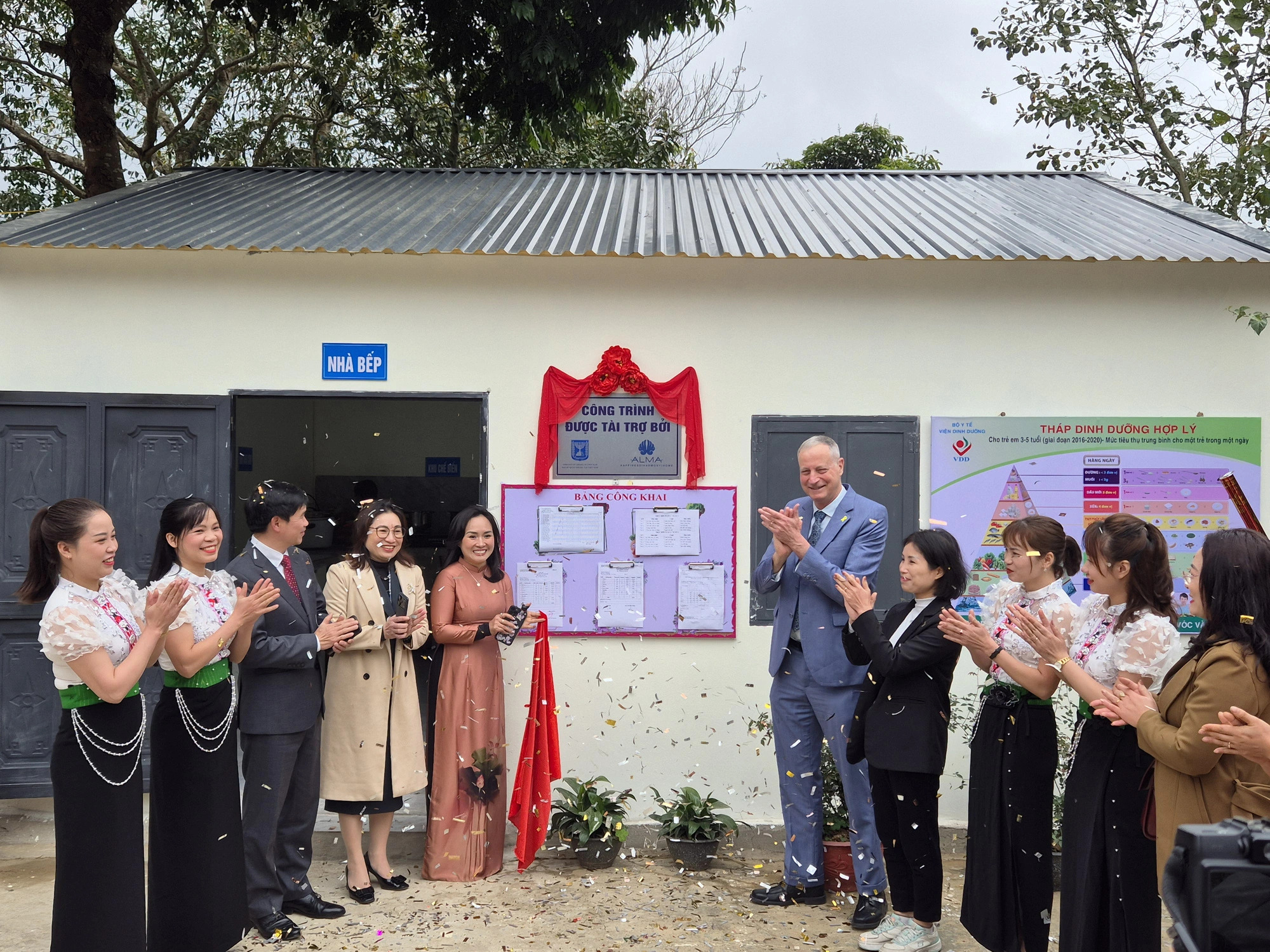 A brand-new kitchen has been put into use at a local school in Bat Xat District, Lao Cai Province, northern Vietnam, as part of a post-disaster school reconstruction project supported by the Israeli Embassy in Vietnam. Photo: Israeli Embassy in Vietnam