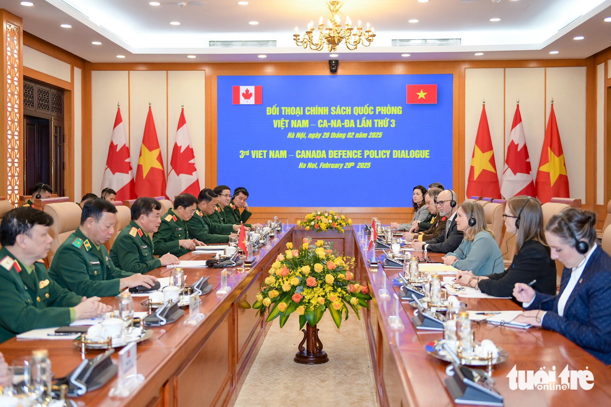 The third Vietnam-Canada Defense Policy Dialogue took place in Hanoi on February 20, 2025. Photo: Nam Tran / Tuoi Tre