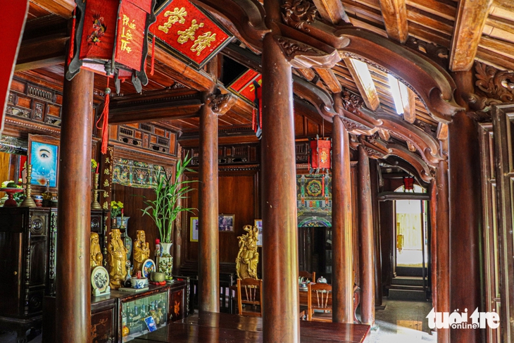 Worship space at Tich Thien Duong House in Thai Lai Village, Hoa Nhon Commune, Hoa Vang District, Da Nang City, central Vietnam. Photo: Thanh Nguyen / Tuoi Tre