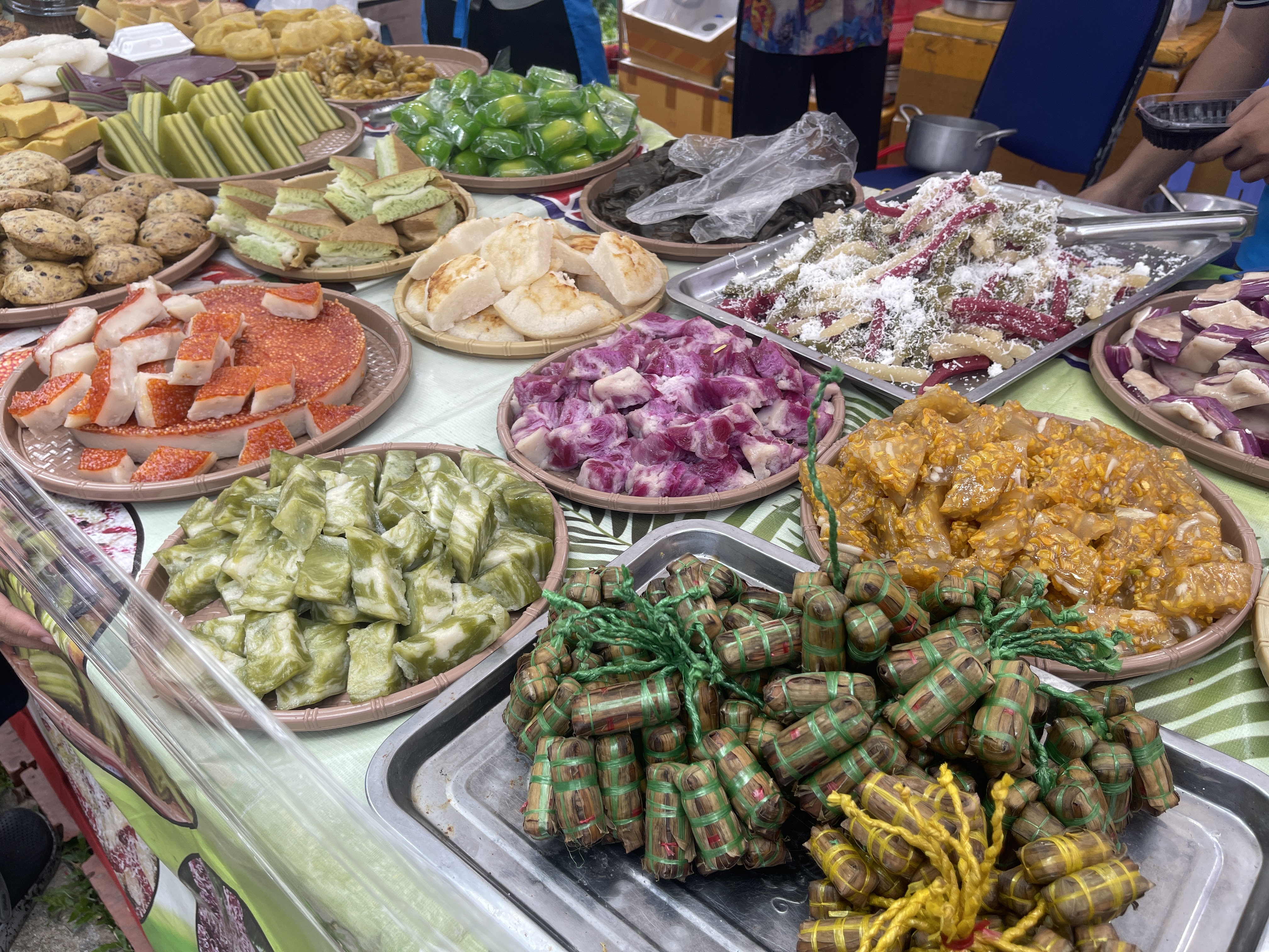 Traditional Vietnamese cakes are displayed at a booth at the 10th Japan Vietnam Festival in Ho Chi Minh City on March 8, 2025. Photo: Dong Nguyen / Tuoi Tre News