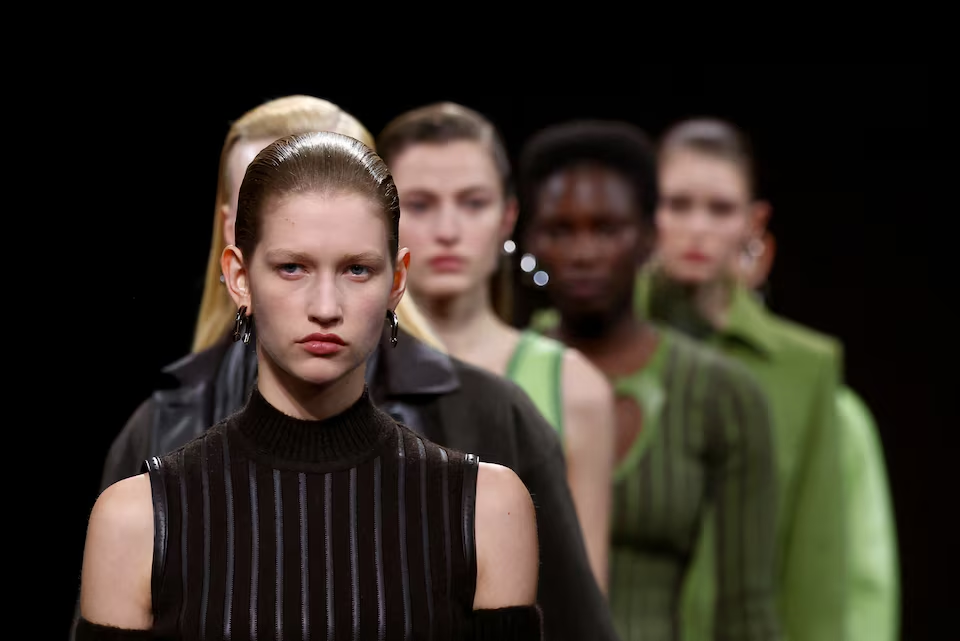 Models present creations by designer Nadege Vanhee as part of her Fall/Winter 2025-2026 Women's ready-to-wear collection show for fashion house Hermes during Paris Fashion Week in Paris, France, March 8, 2025. Photo: Reuters