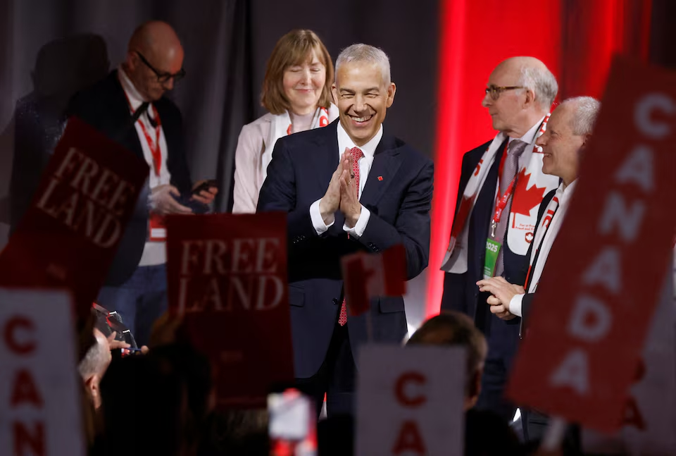 Frank Baylis gestures on the day members of Canada's Liberal Party gather to choose a successor to Prime Minister Justin Trudeau, in Ottawa, Ontario, Canada, March 9, 2025. Photo: Reuters