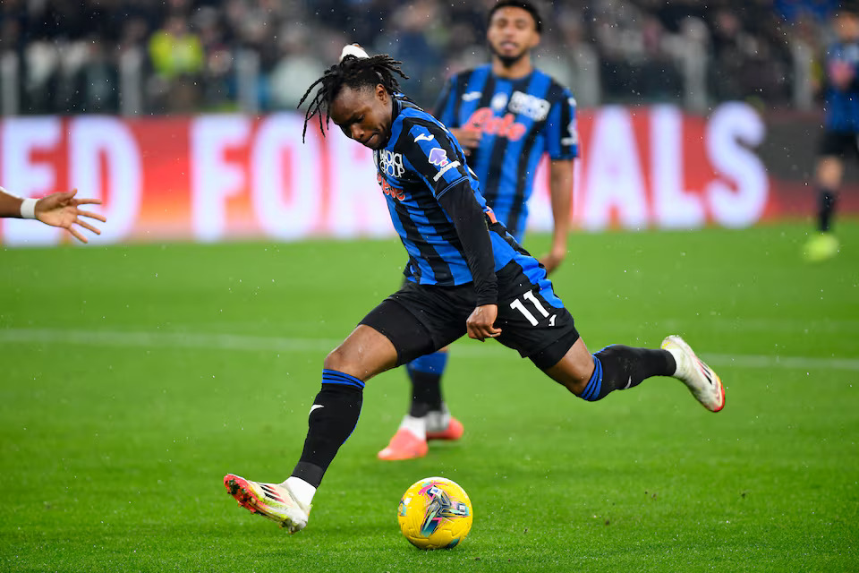 [4/4]Soccer Football - Serie A - Juventus v Atalanta - Allianz Stadium, Turin, Italy - March 9, 2025 Atalanta's Ademola Lookman in action. Photo: Reuters