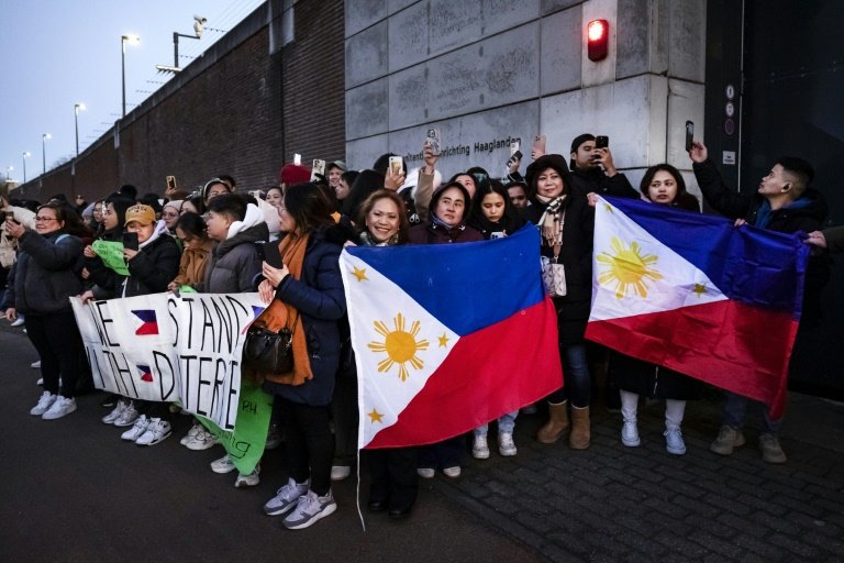 Supporters of the ex-leader were out in force. Photo: AFP