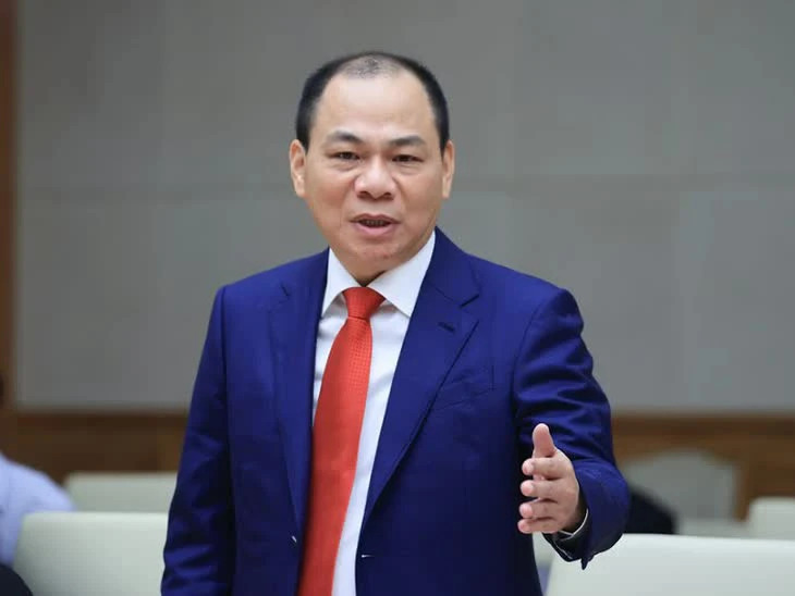 Pham Nhat Vuong, chairman of Vingroup, Vietnam's largest private conglomerate, speaks at an event. He is among the world’s top 500 wealthiest individuals according to the latest Forbes global rich list. Photo: VGP