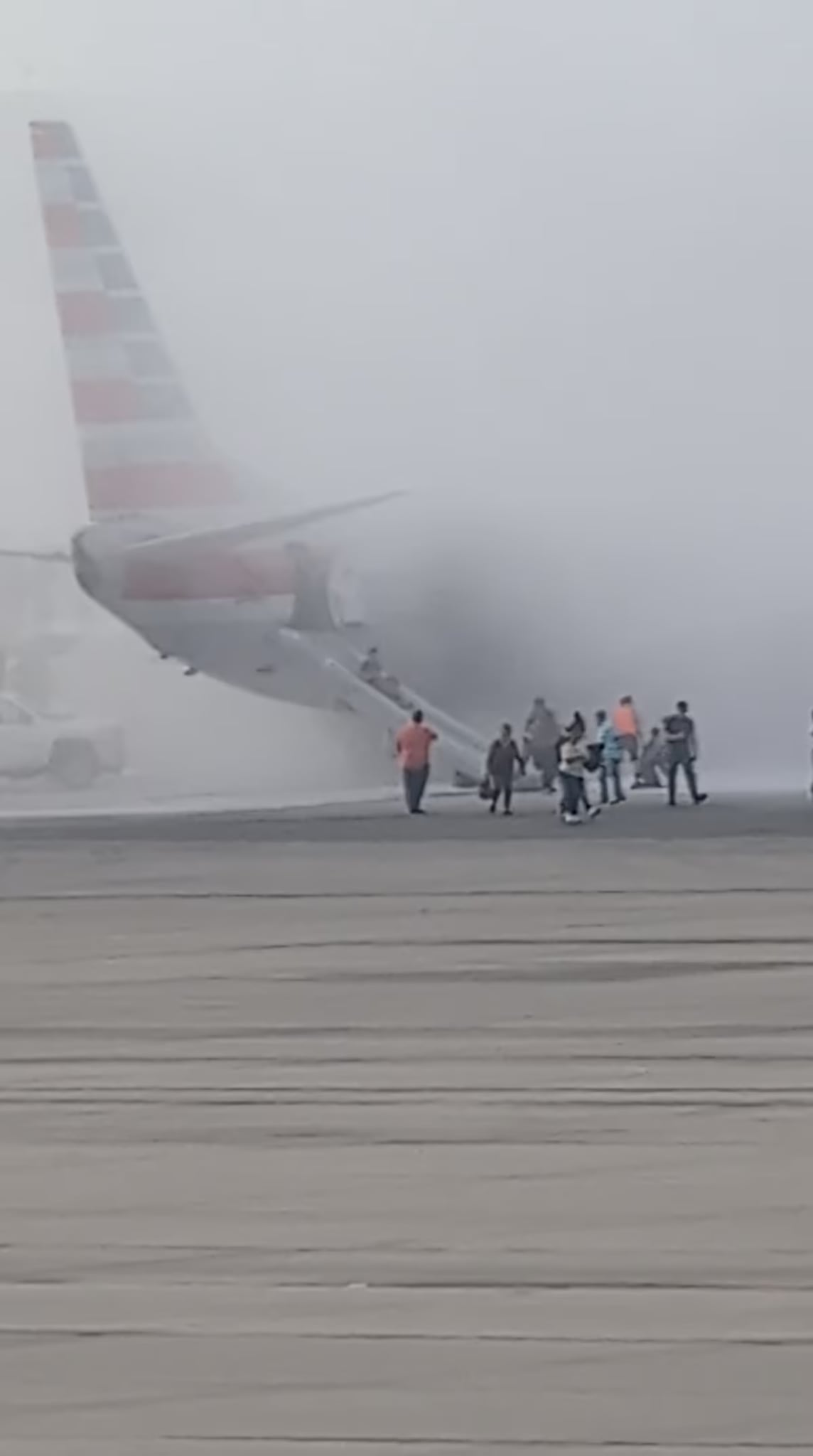 American Airlines jet engine catches fire after landing in Denver, passengers evacuated