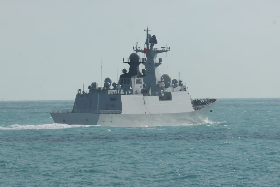 A photograph taken February 11, 2025, by the Australian Defence Force and posted on the Australian Government website shows the Chinese People’s Liberation Army Navy’s (PLAN) Jiangkai-class frigate Hengyang off the coast of Australia.