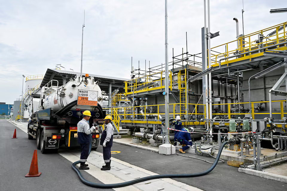 A view of the Neste refinery located at Tuas South in Singapore May 16, 2023. Photo: Reuters