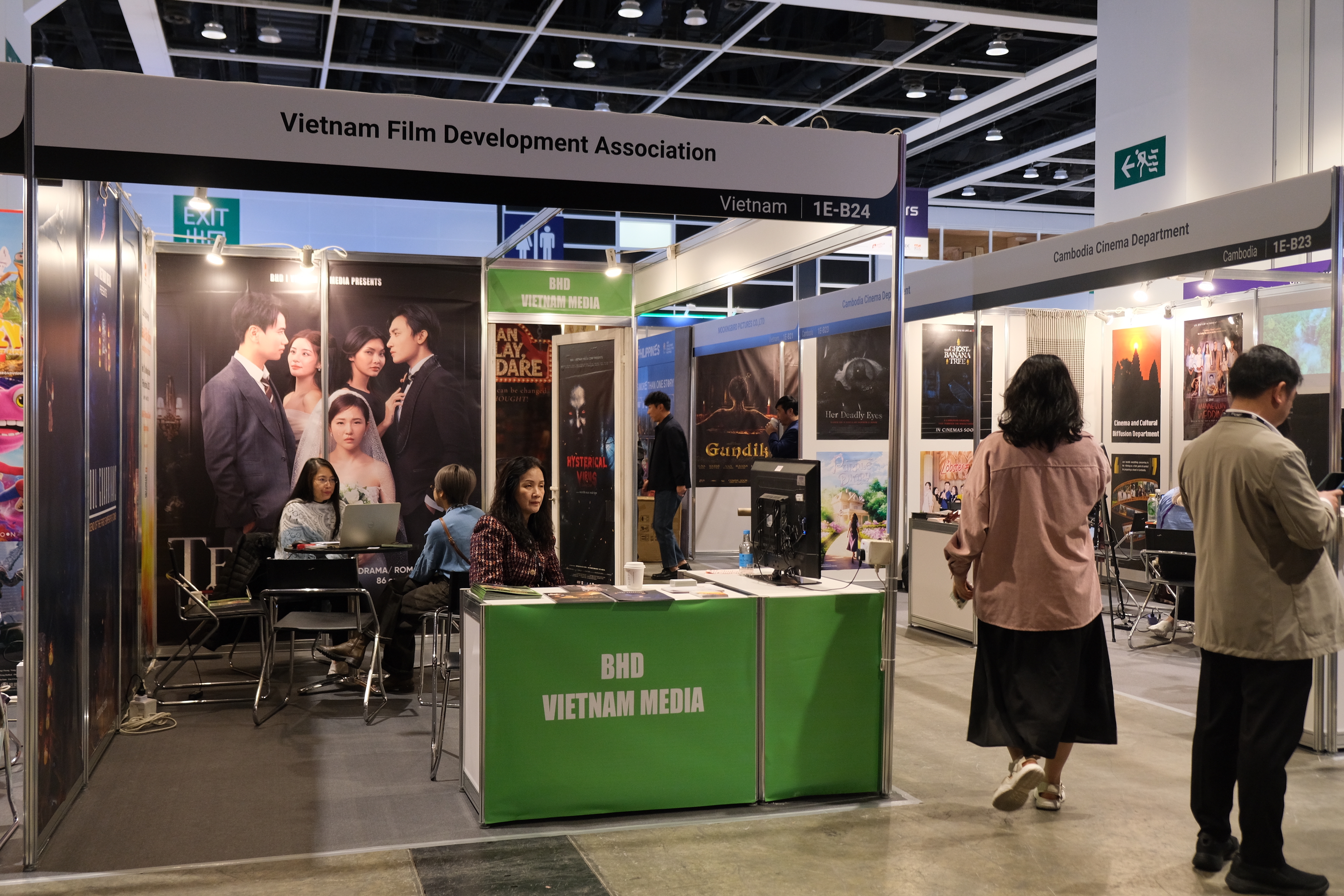 The Vietnam pavilion at the 29th Hong Kong International Film and Television Market (FILMART) is seen in a photo taken on March 17, 2025 at the Hong Kong Convention and Exhibition Center, Hong Kong Island. Photo: Dong Nguyen / Tuoi Tre News