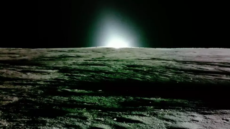 This handout photograph taken by Firefly Aerospace on March 16, 2025 and released on March 18, shows the lunar surface and the setting sun during the lunar mission of Firefly's Blue Ghost lunar lander. Photo: AFP