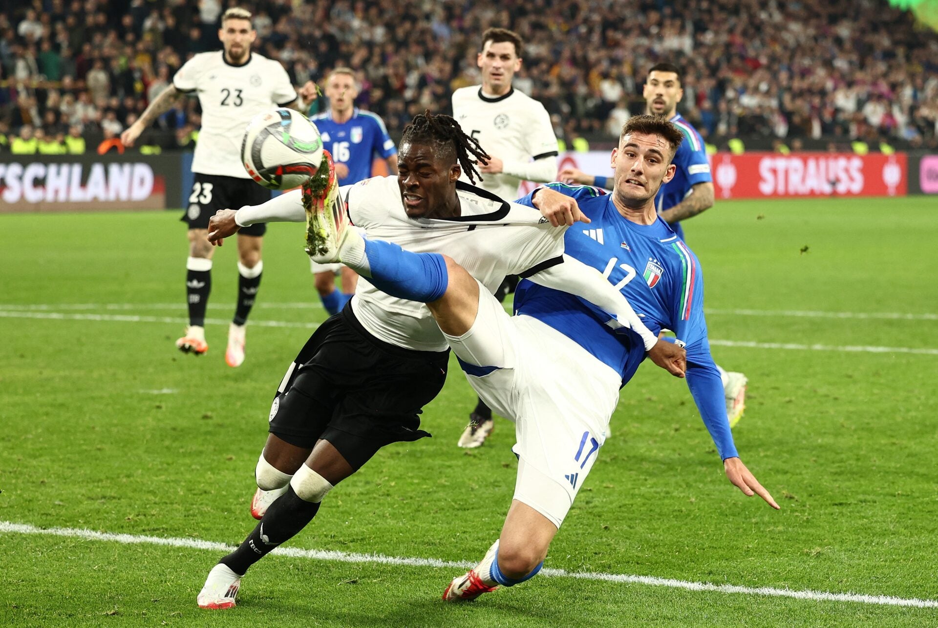 Germany waste three-goal lead but edge past Italy into Nations League semis